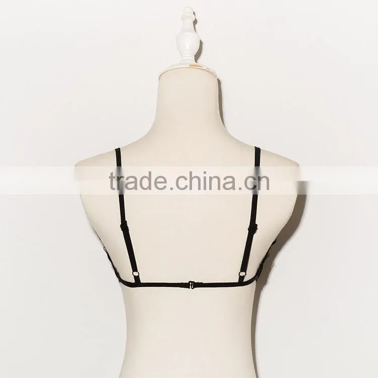 hot sexy young lady transparent lace top bra