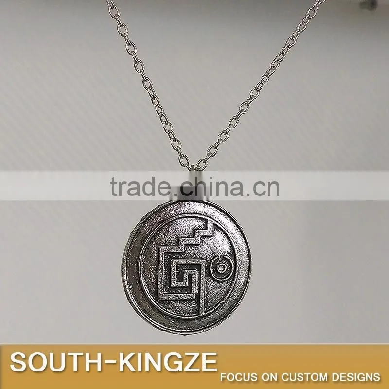 Carribean Sea Marine Style Metal Antique Silver Pendant