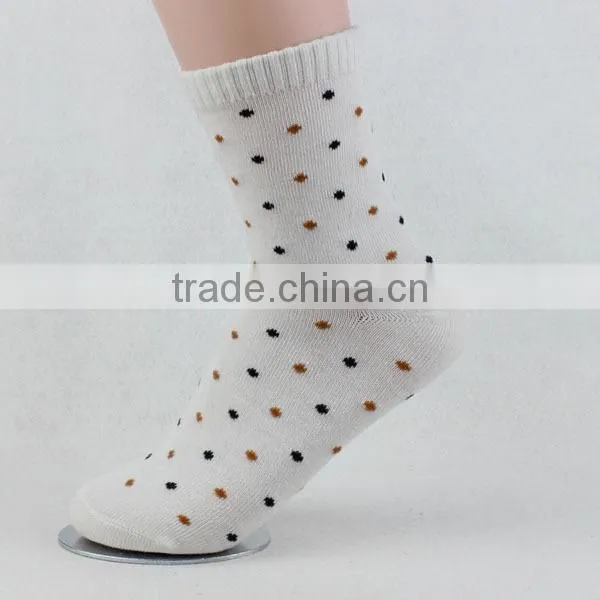 winter 100%cotton dots women tube socks