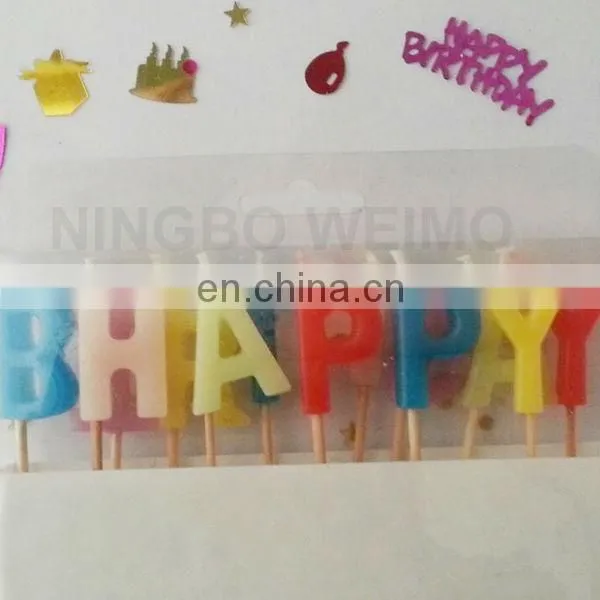 birthday cake candle letters