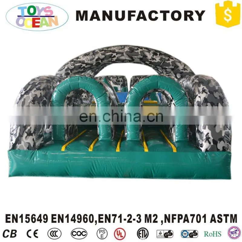 funny inflatable camouflage obstacle For Boys Playground Toys On Sale