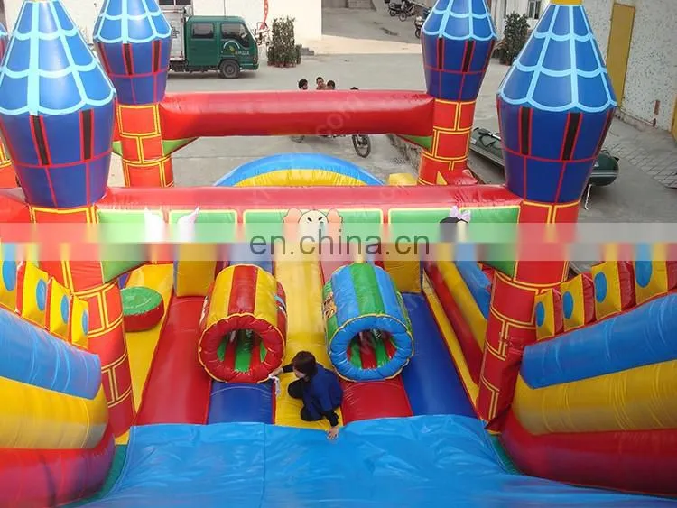 Newest funny clown Inflatable castle dry slide for kids and adults