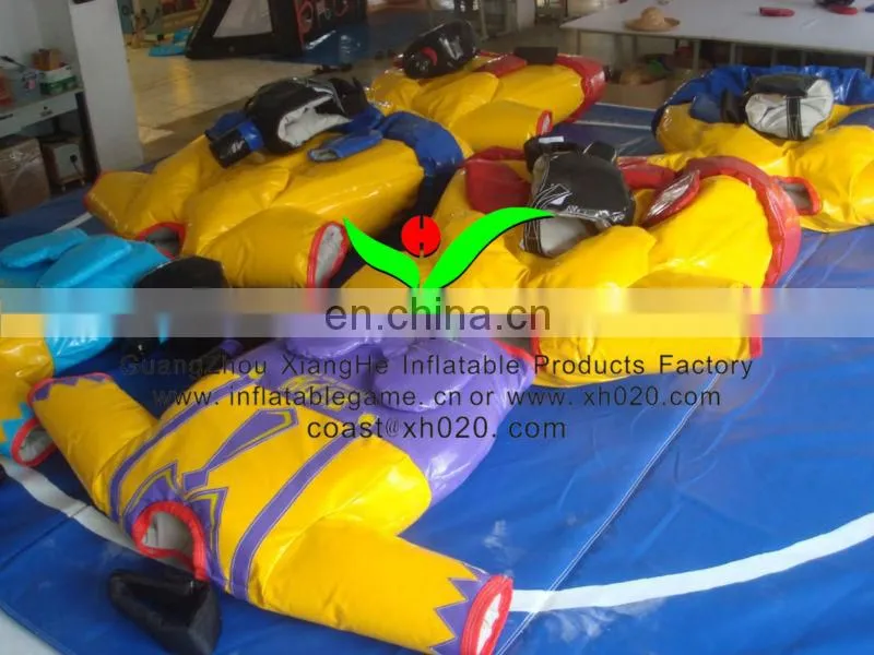 Hot sale commercial grade PVC Tarpaulin brand kids sumo wrestling suits for sale