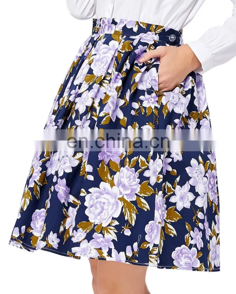 19 Colors ! Grace Karin Cheap Occident Short Vintage Floral Print Cotton 50s Retro Skirt CL6294-9#