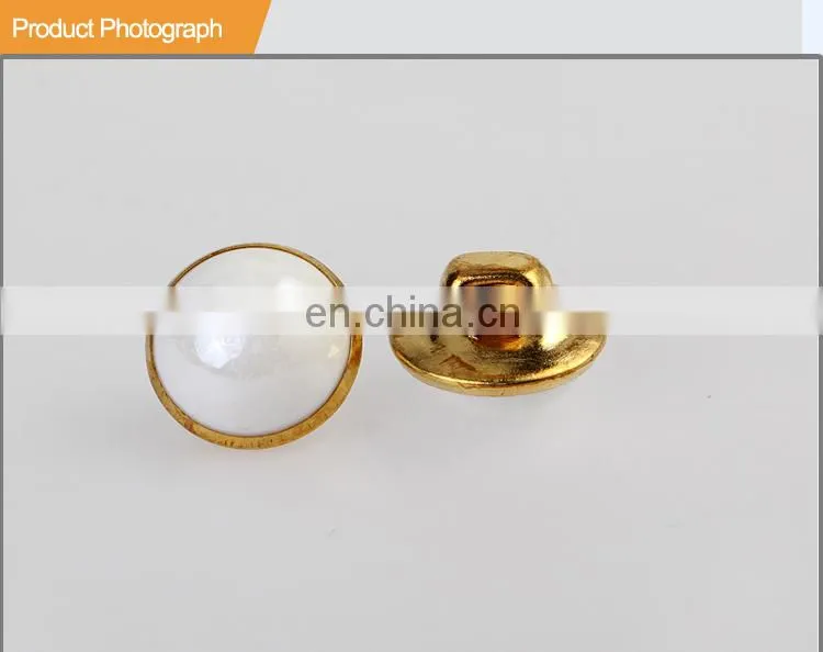 ABS Gold Plating Pearl Shank Button BA60393