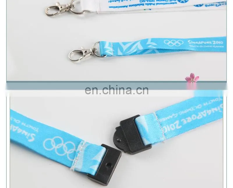 Dye sublimation lanyard with Saefty breakaway buckle