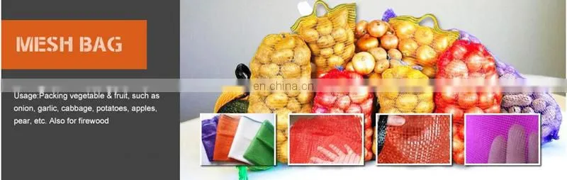 100% PE Raschel Net Mesh Bags for Onions Potatoes