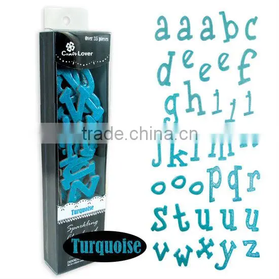 Sparkling Glitter scrapbook chipboard letter alphabet
