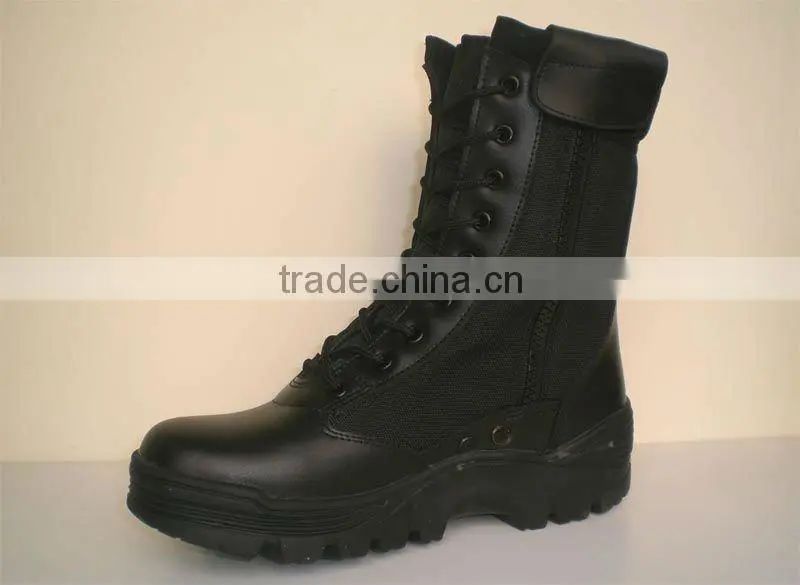 leather military boot
