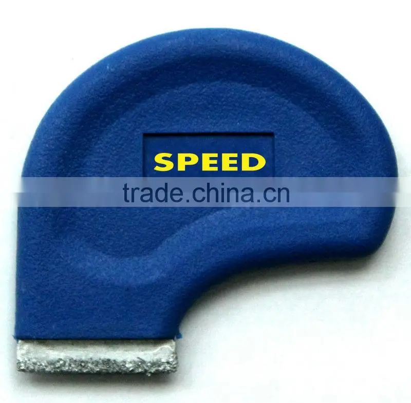 Tile grout removal saw with carbide grit edge