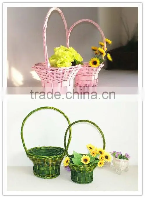 White Wicker Basket Square