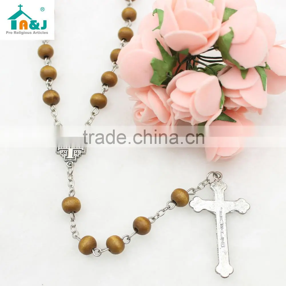 Alibaba Trade Assurance Supplier wooden beads jesus rosary Custom lovely