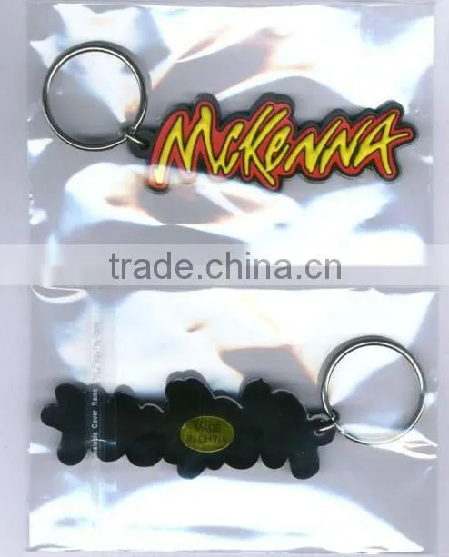 custom shaped rubber keychain, printed soft PVC fill keychain