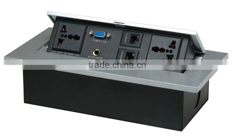 Office Furniture Desk Socket with USB Port and EU Outlets