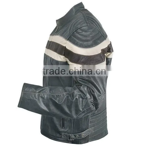 Men jacket genuine buffalo leather