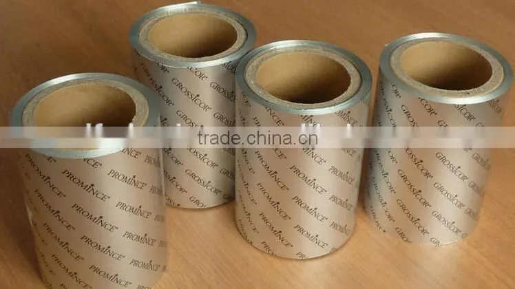 factory price printed aluminum lidding foil for yogurt cups packaging sealing with PS/PP
