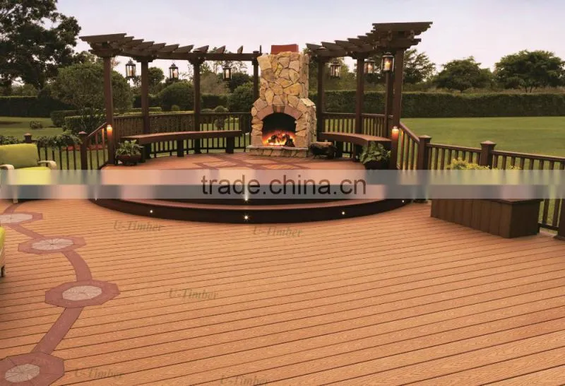 Techwood WPC decking floor for outdoor like garden patio and swimming pool