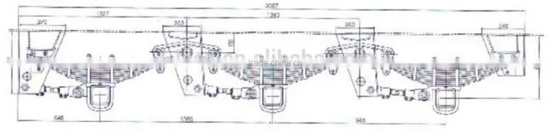 High Quality Semi Trailer Air Suspension Axle For Sale