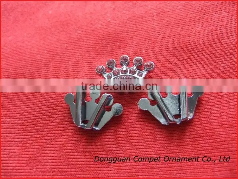 Compet produce 10mm slide charm crown, metal crown, fashion full rhinestone crown