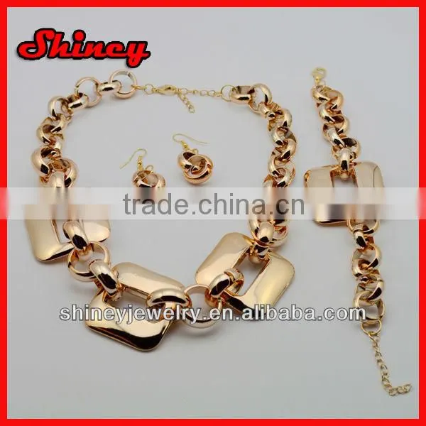 varous fashion styled HOT link chain 18 carat gold jewelry sets