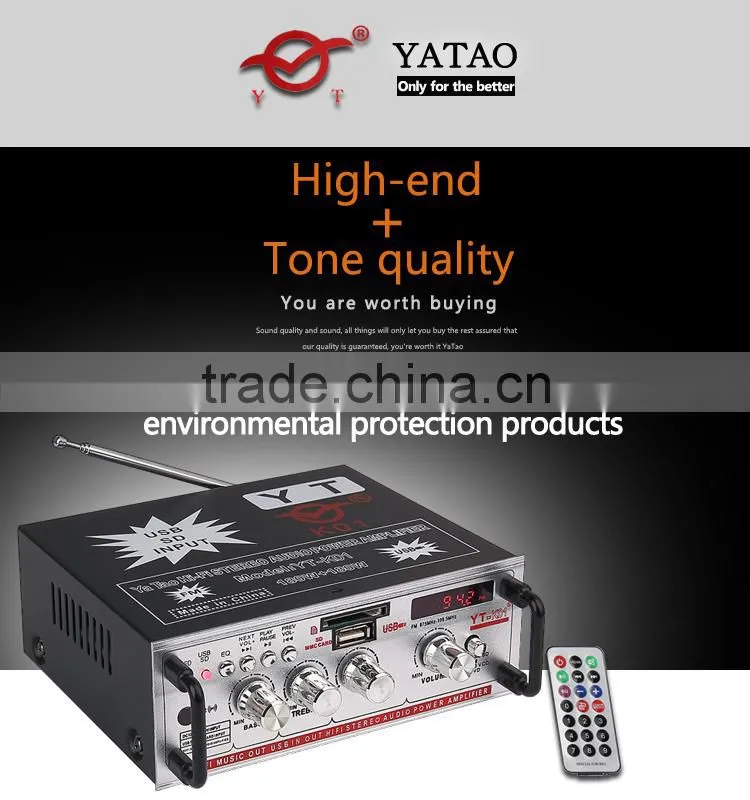 Small amp stereo car woofer with amplifier player YT-K01