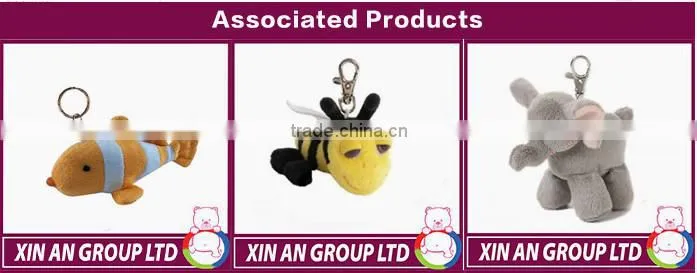 Soft stuffed amini bear custom plush keychain