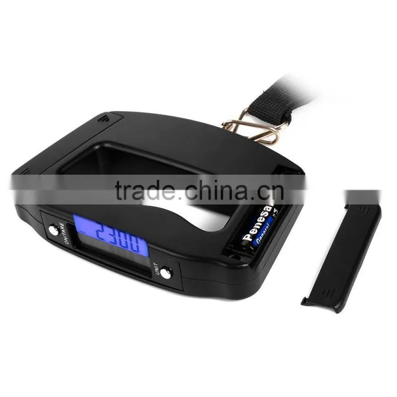 .A09L 50KG 10G Handheld Travel Portable Handy Pocket Mini Electronic Digital LCD Scale Hanging Fishing Hook Luggage Balance Weig