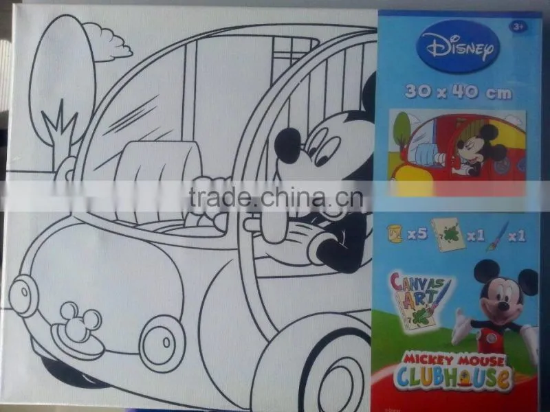 100% cotton Cartoon Sample Picture of Canvas Painting