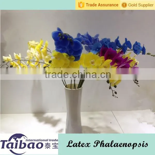 Made in China 41" long green color wholesale PU orchid flowers
