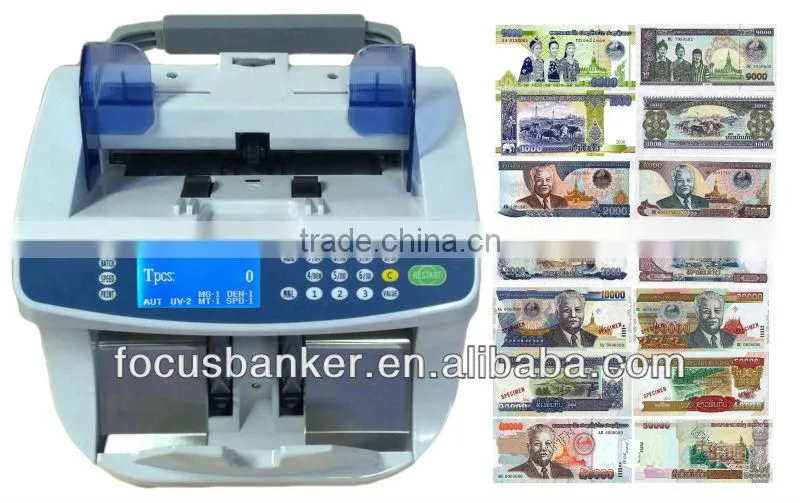 (Good Price ! )easy operation Money Counter / banknote Counter Machine for many currency including Lao kip(LAK)