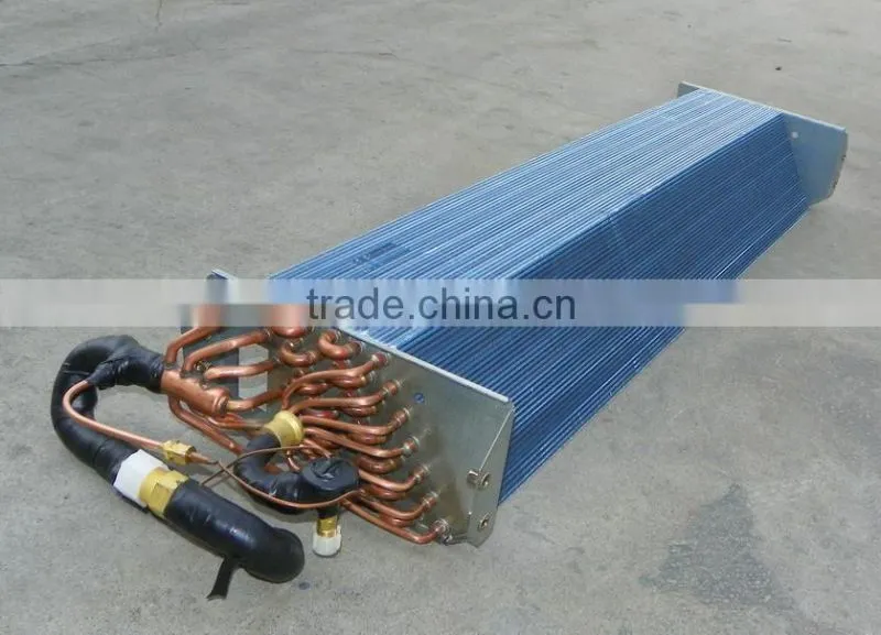 Tube fin air cooled evaporator for refrigeration, cold room, air conditioning system