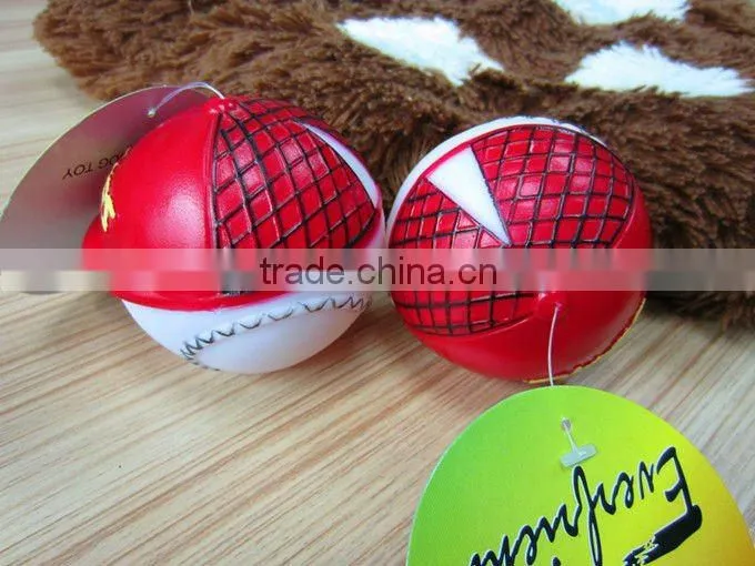 funny toy balls pvc 7.5cm,louder squeaker,pet toy,pet,lovely design and soft material