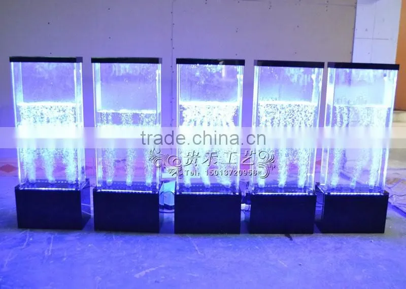 acrylic glass sheet water bubble indoor wall fountain room dividers screen