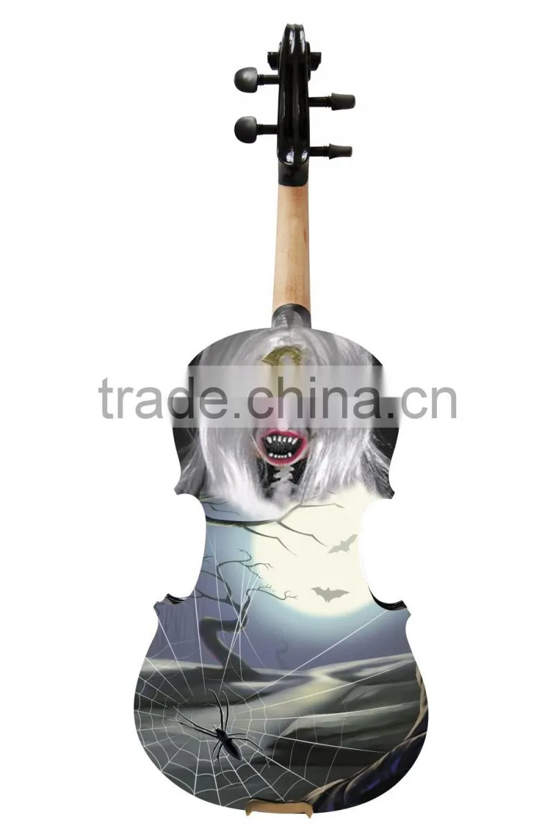 Dacorative Nice Art With Halloween Style Violin