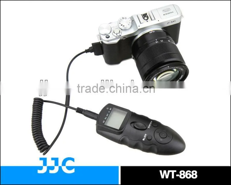 JJC Dual LCD Display WT-868 2.4G versatile RR-90 wireless timer remote control & wired remote switch For FUJIFILM X-E2 X-M1 etc