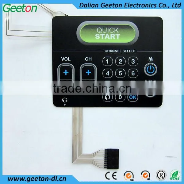 Embossed Membrane Keyboard with LED Embedded