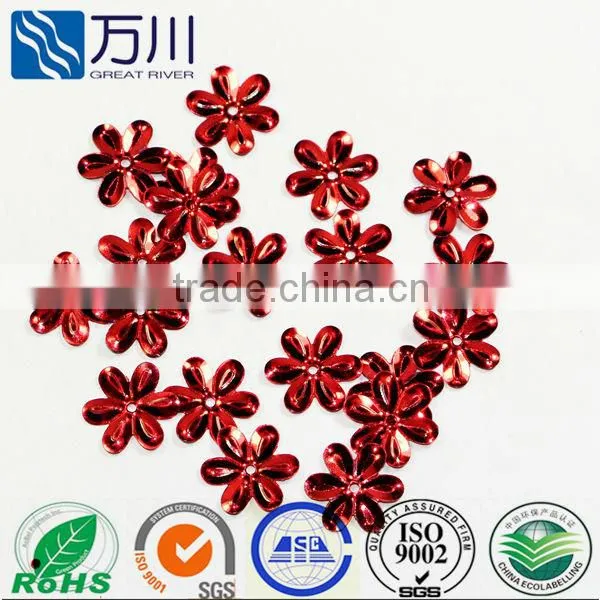 Bulk Red Color Flower Loose Sequin in 2014 New Design