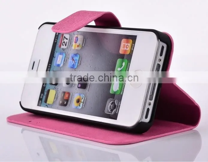 2013 Newest Fancy Silk Print Luxury Leather Mobile Phone Cases for iphone 4/4S/5 "11"