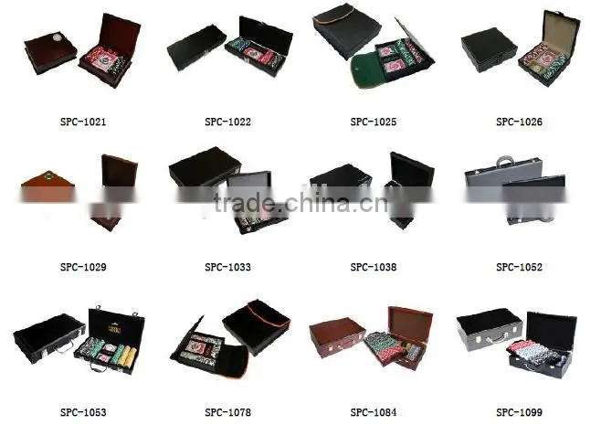 Leather Poker Chip Set in box