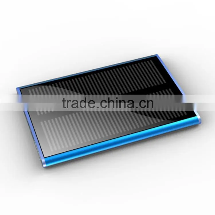 12000mah dual usb portable solar panel power bank