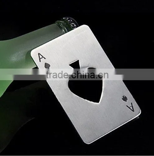 Credit Card Size Casino Poker Shaped Bottle Opener