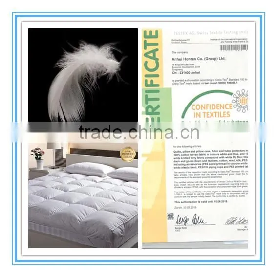 The latest fashion design White Duck Feather Round Mattress Topper