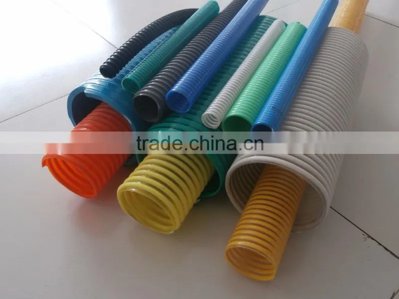 PVC flexible spiral reinforced vavuum suction hose