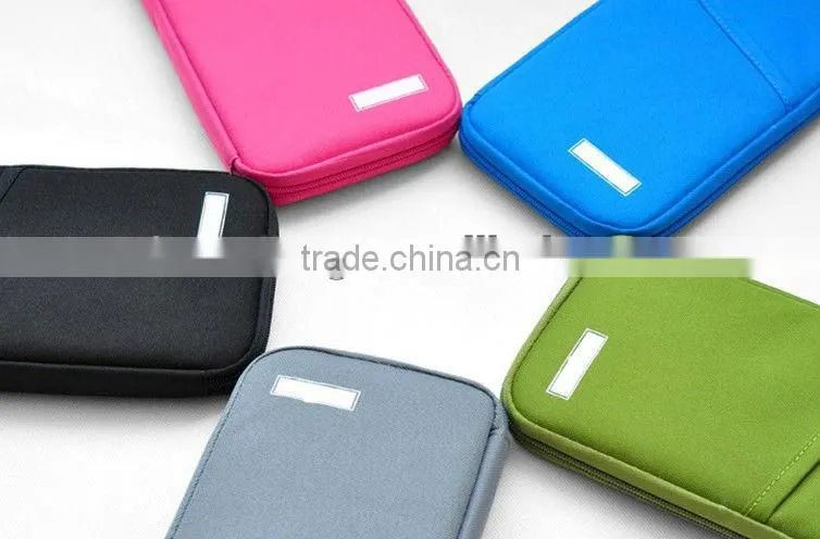 600D Polyester Travel Passport Holder/Credit Card Bag