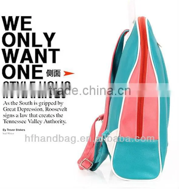 Hot fashion PU leather teenage school bags and backpack