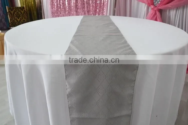 Hot sale wedding laser cut felt table runner for round tables