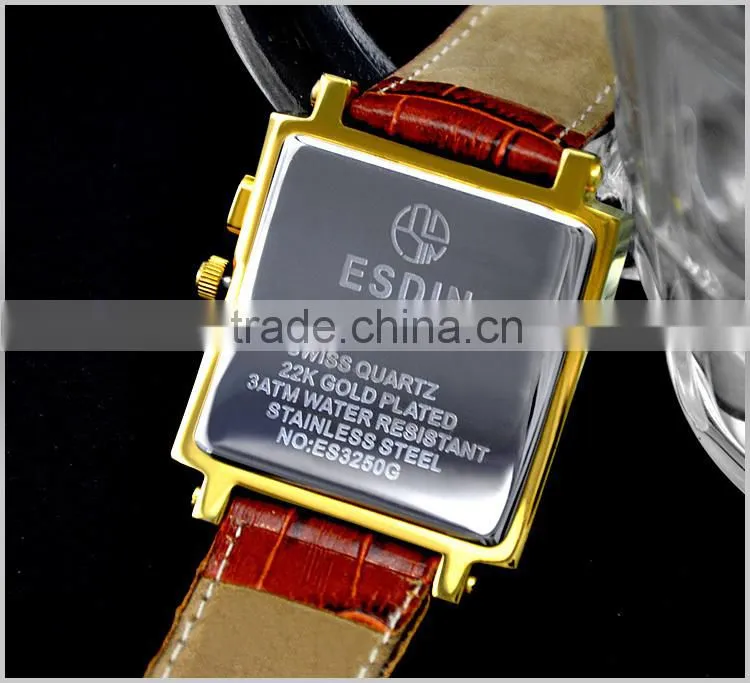 New Products Men Wrist Watch Wholesale china watch thin quartz stainless steel back watch
