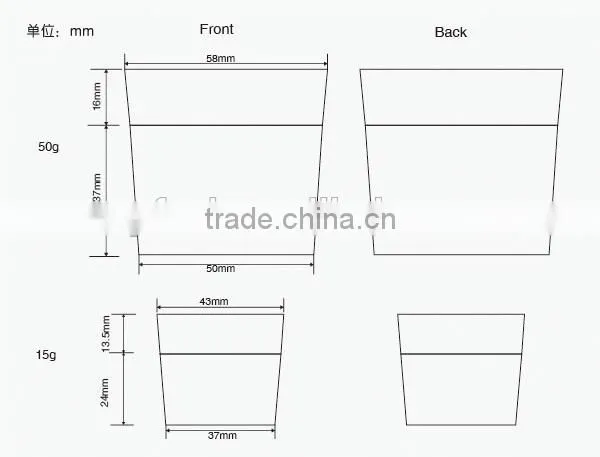 wholesale cosmetic jars 15g 50g