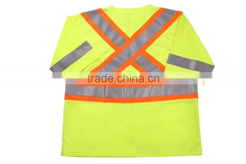 Orange Reflective Tape Safety T Shirt Cheaper Price China Manufacturer
