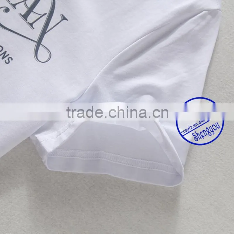 custom 2015 new design mens white printed t shirt design wholesale china